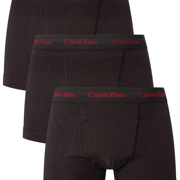 Calvin Klein 3 Pack Cotton Stretch Trunks - Black Multi