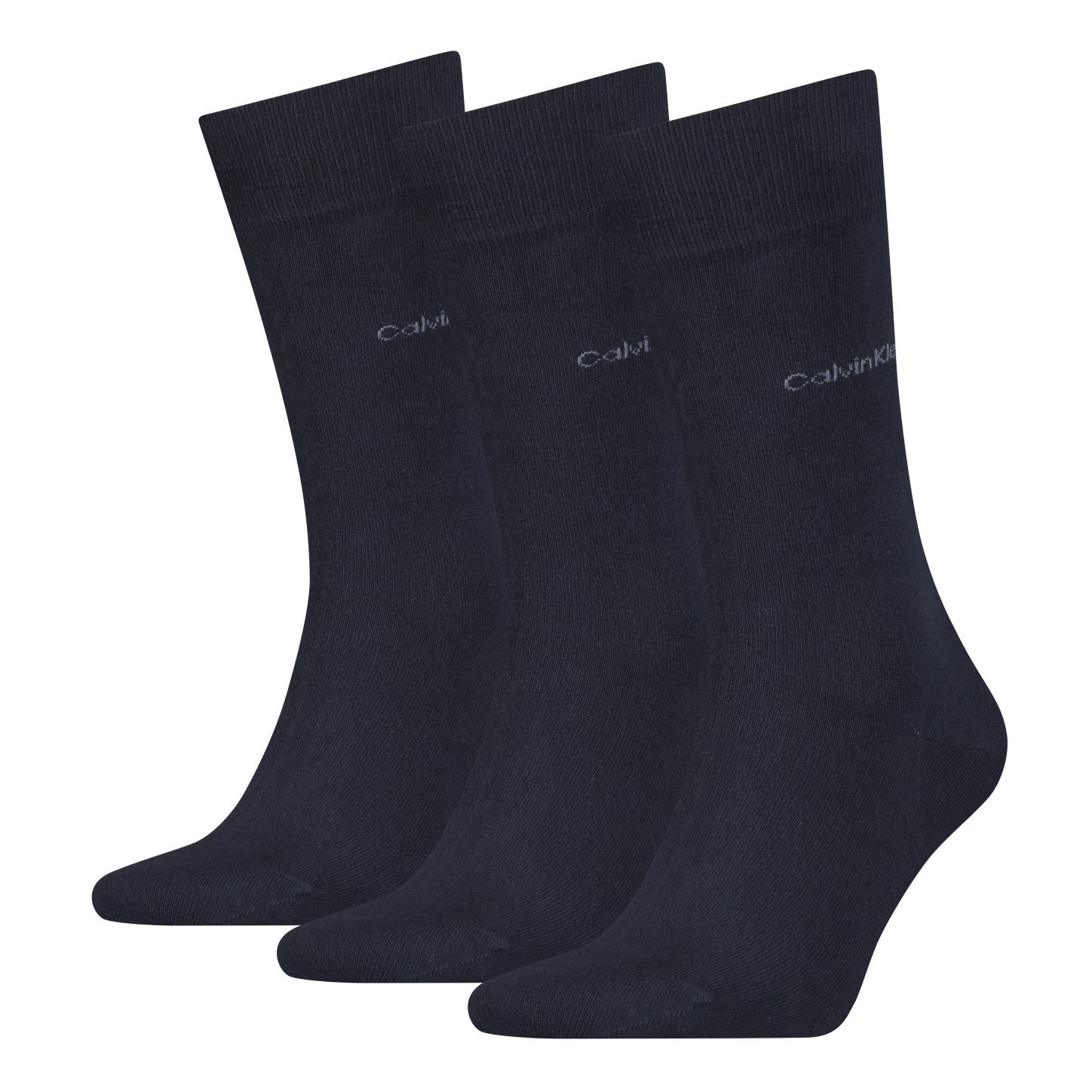 Calvin Klein 3 Pack Crew Socks - One Size, Navy