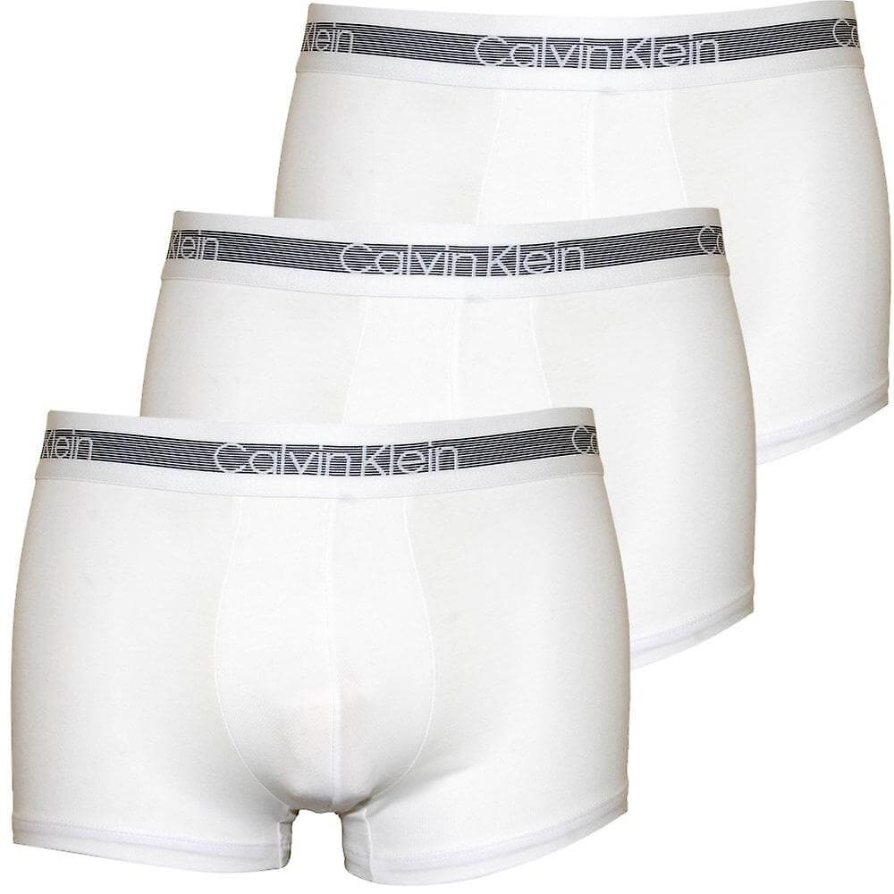 Calvin Klein Cooling 3 Pack Trunks ( White )