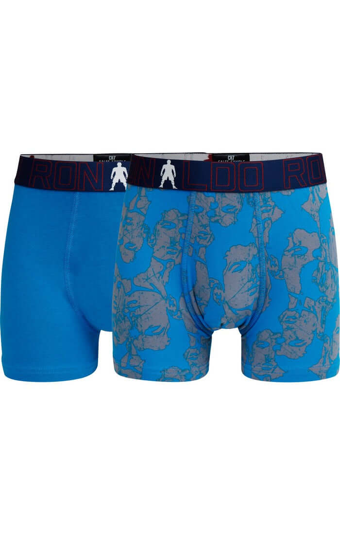 CR7 2-Pack Boy's Cotton Boxer Shorts Trunks - Multicolour -578