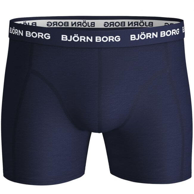 Björn Borg Solid Essential Boxer Shorts - 5PACK - BLUE DEPTHS