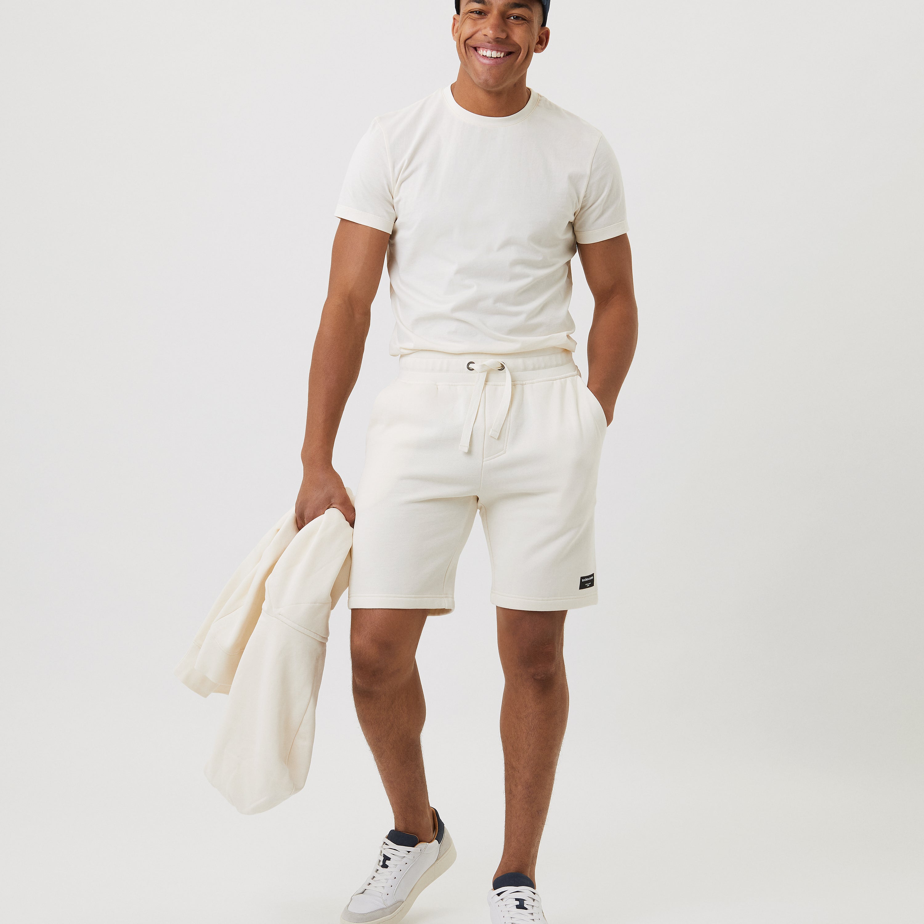 Björn Borg Mens Cotton Centre T-Shirt - Egret