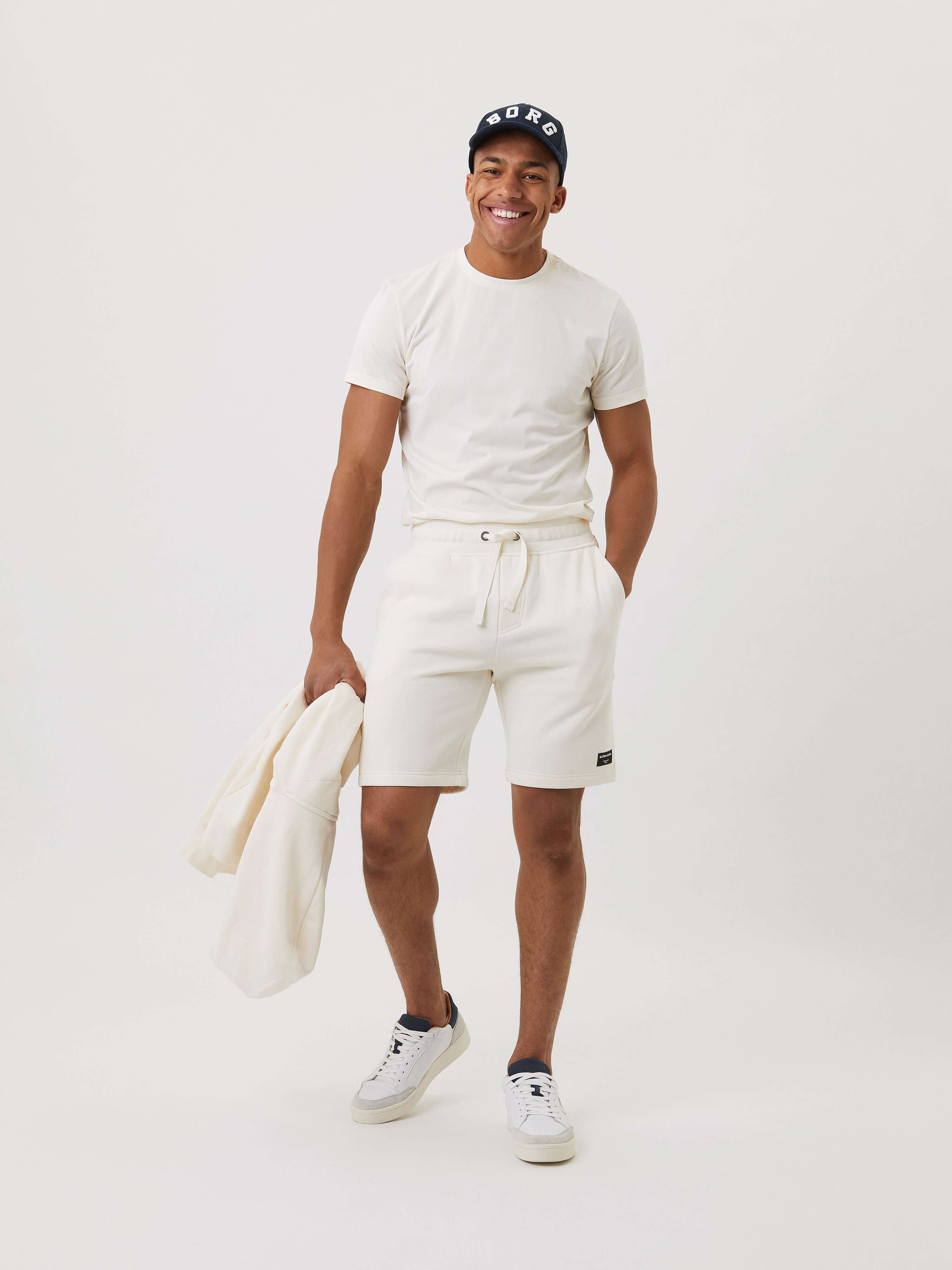 Björn Borg Mens Cotton Centre T-Shirt - Egret