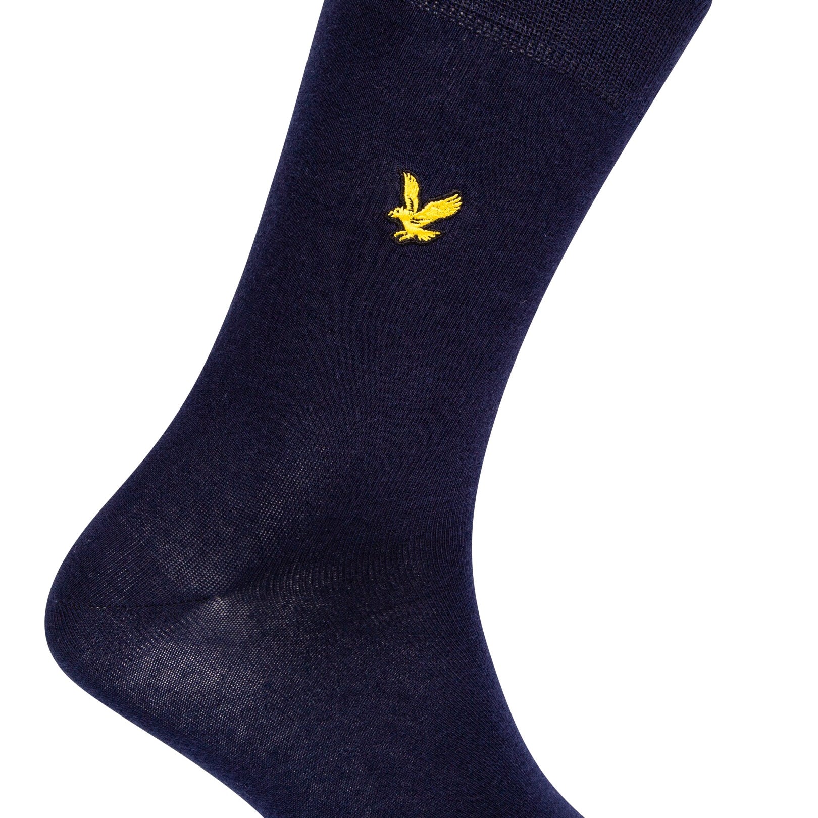 Lyle & Scott 3 Pack Angus Socks with Eagle Embroidery - Grey Marl, Peacoat, Black