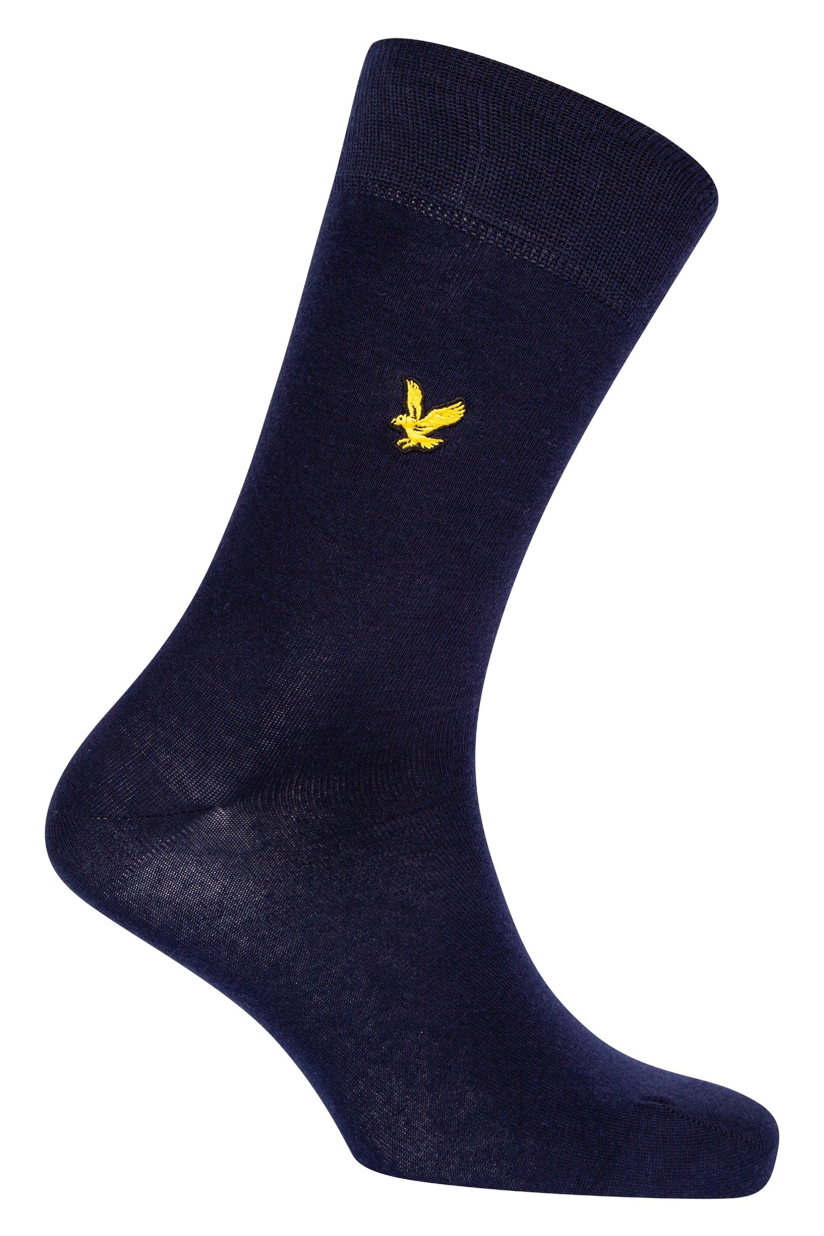 Lyle & Scott 3 Pack Angus Socks with Eagle Embroidery - Grey Marl, Peacoat, Black