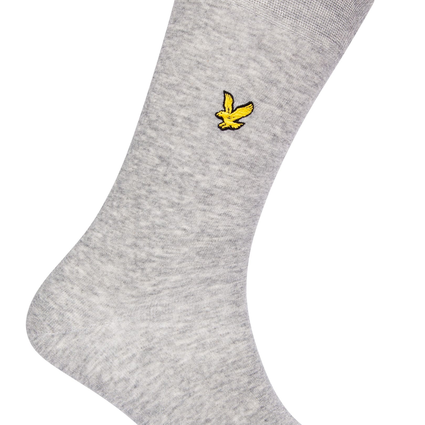 Lyle & Scott 3 Pack Angus Socks with Eagle Embroidery - Grey Marl, Peacoat, Black