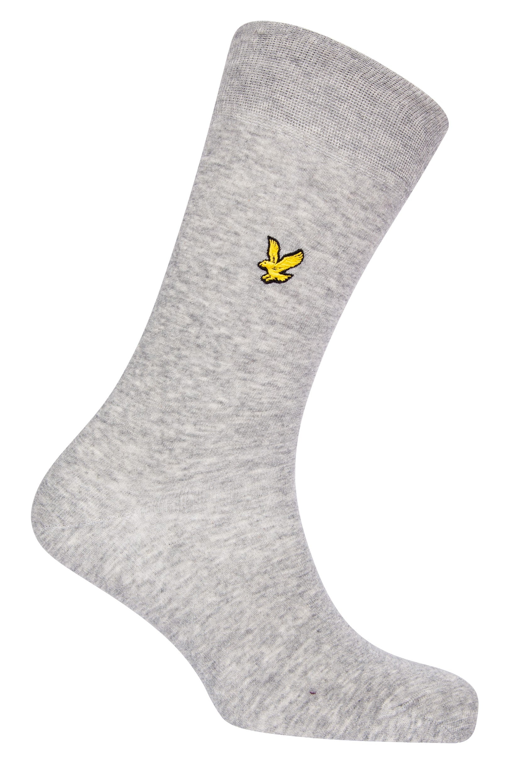 Lyle & Scott 3 Pack Angus Socks with Eagle Embroidery - Grey Marl, Peacoat, Black