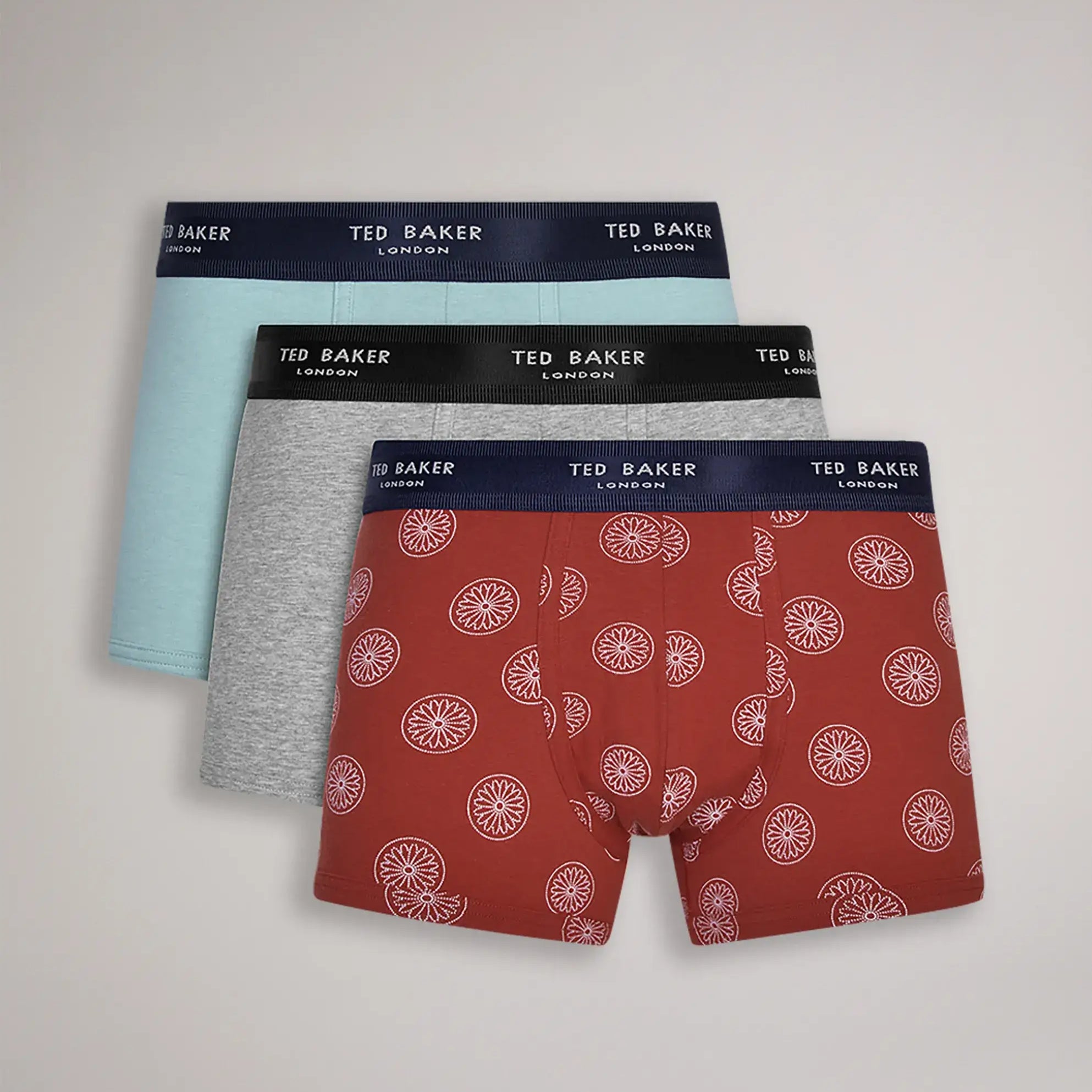Ted Baker 3 Pack Fashion Cotton Stretch Trunks - Buuses