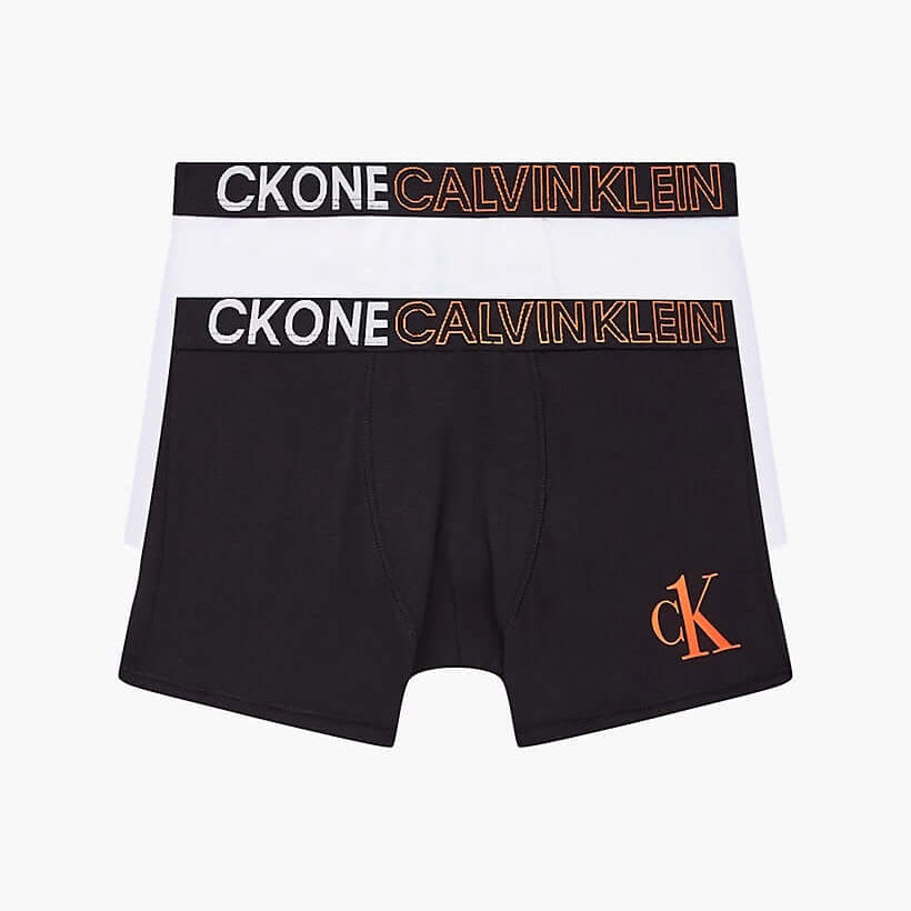 Calvin Klein 2 Pack Organic Cotton Boys Trunks - CK ONE ( 0R7 )