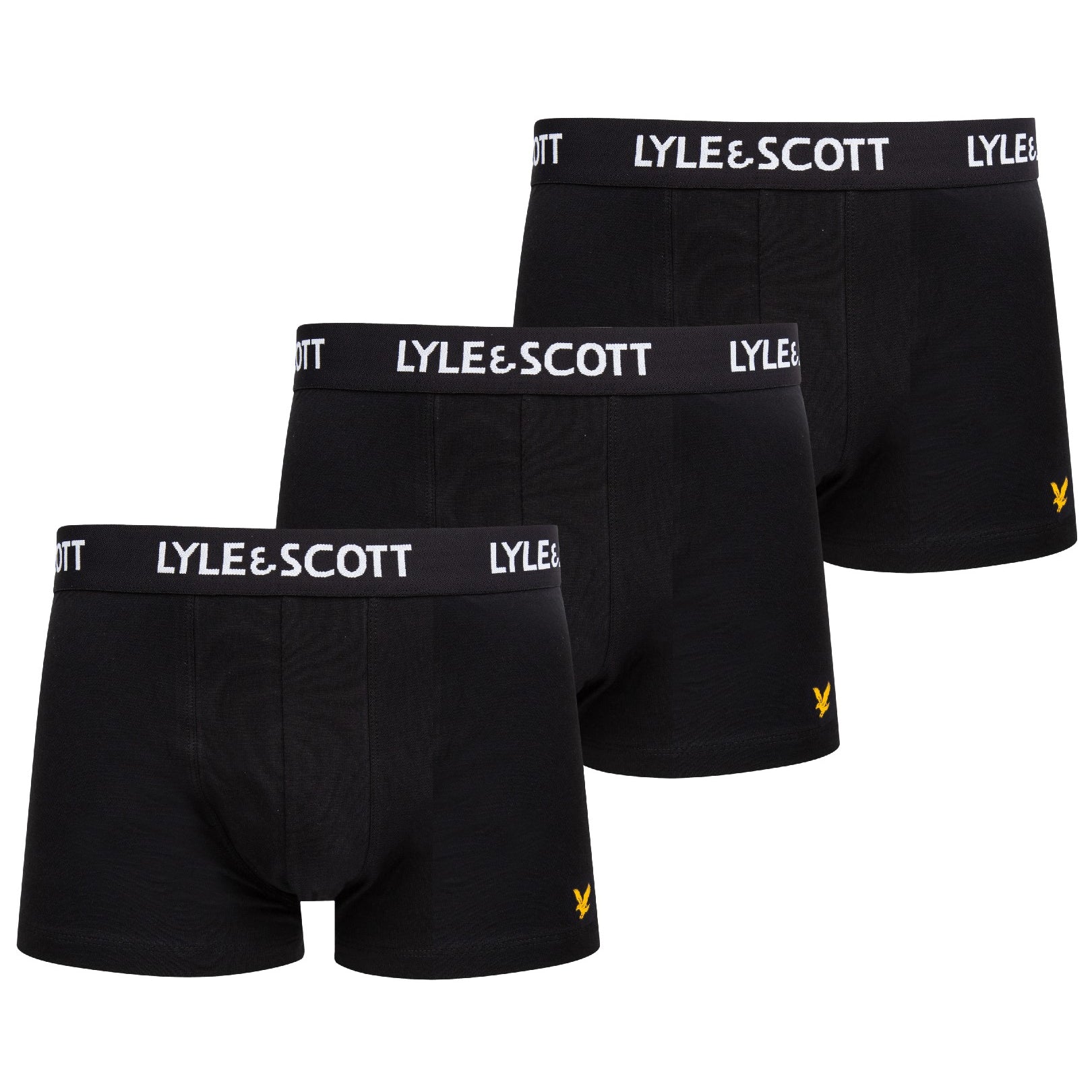 Lyle & Scott 3 Pack Barclay Men's Trunks - Black