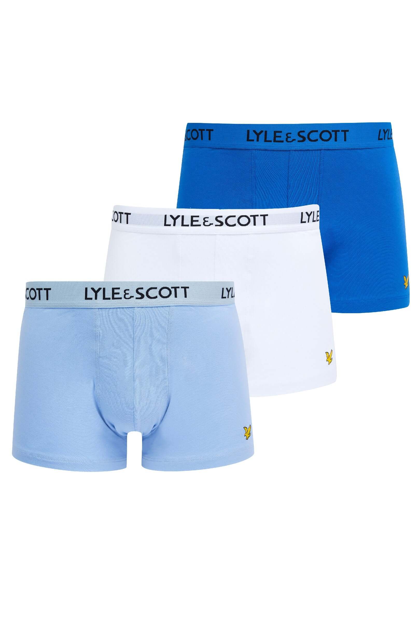 Lyle & Scott Barclays - 3 Pack Seasonal Men's Trunks - Blue / Light Blue / White