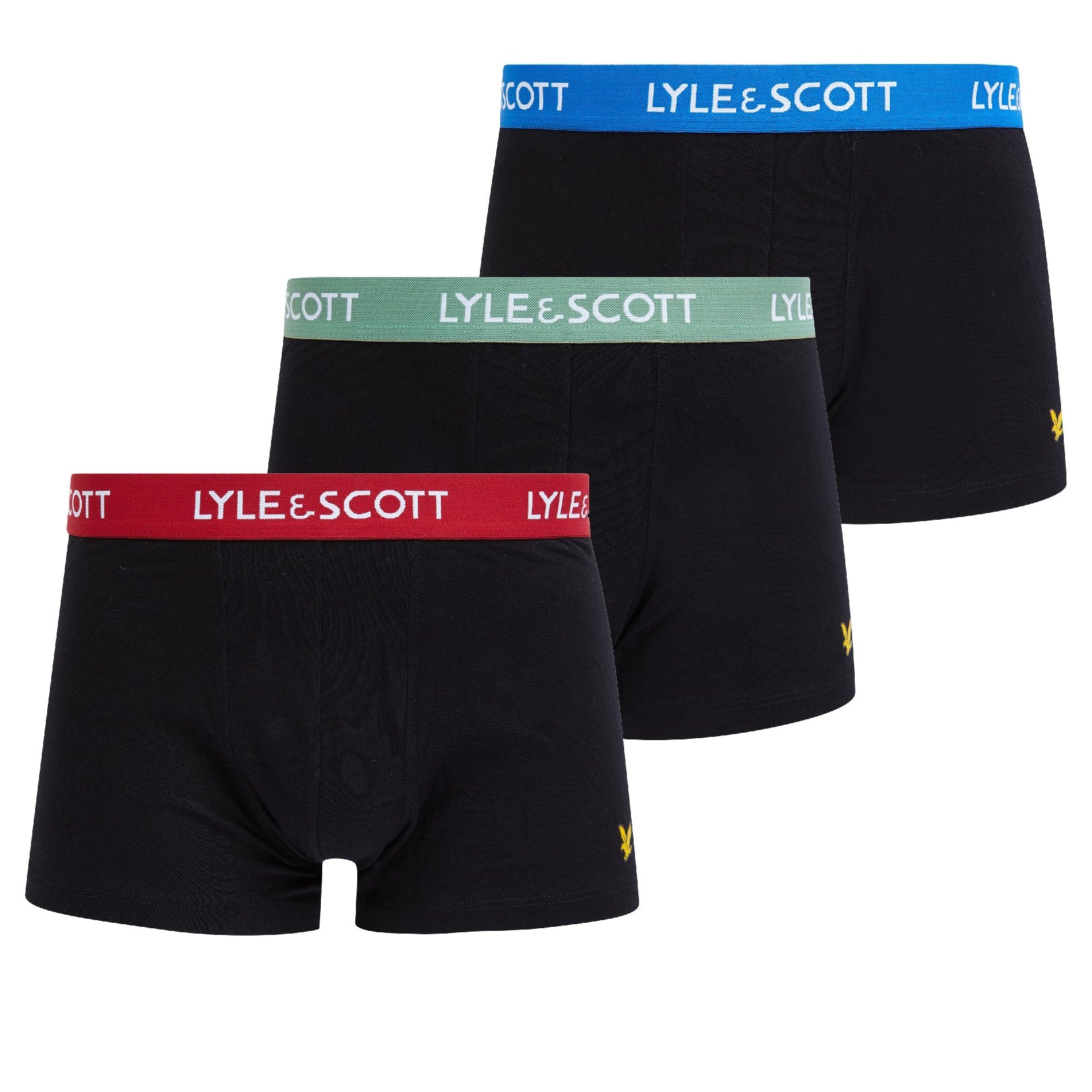 Lyle & Scott 3 Pack Barclay Men's Seasonal Trunks - Black