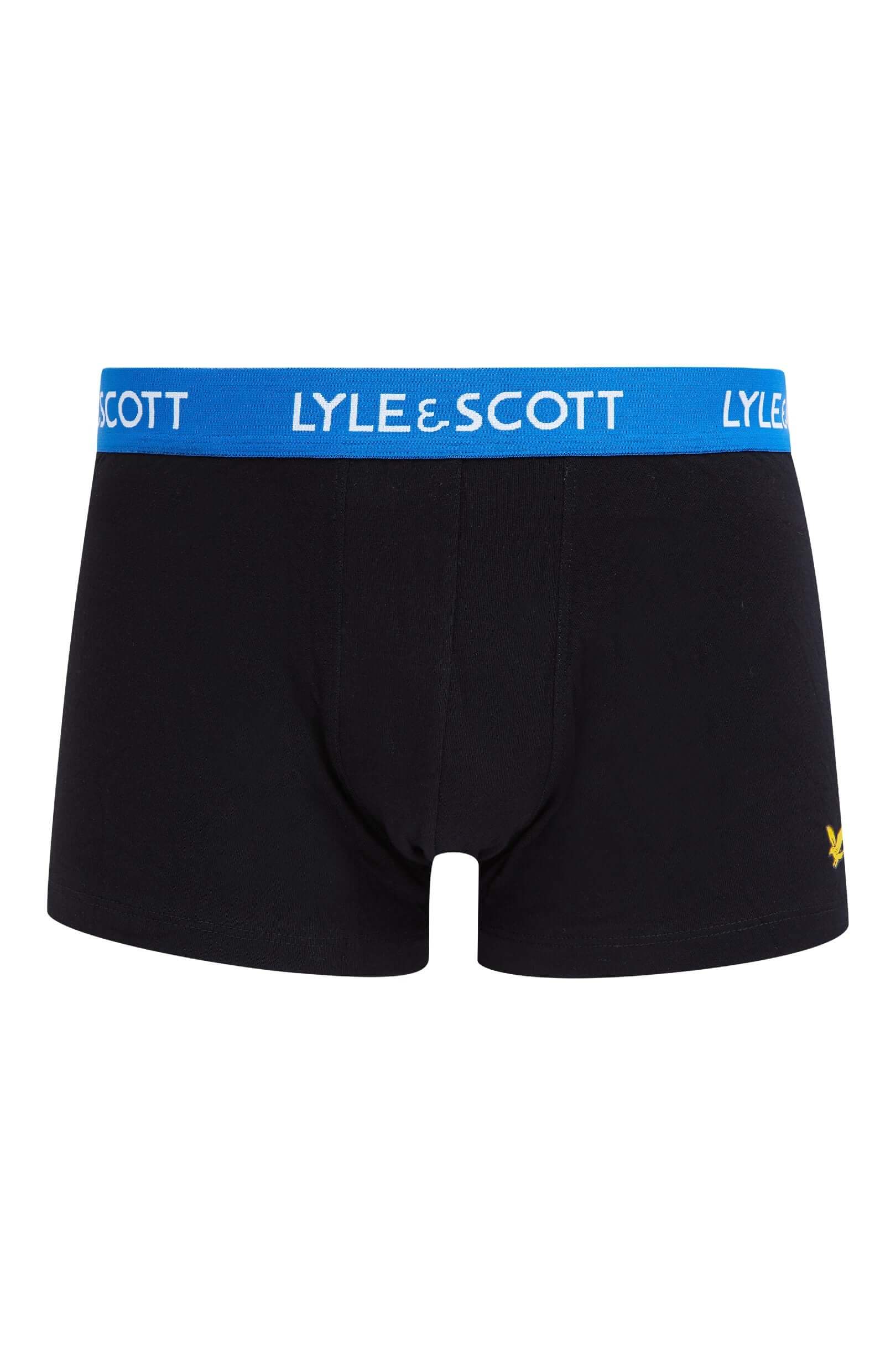 Lyle & Scott 3 Pack Barclay Men's Seasonal Trunks - Black
