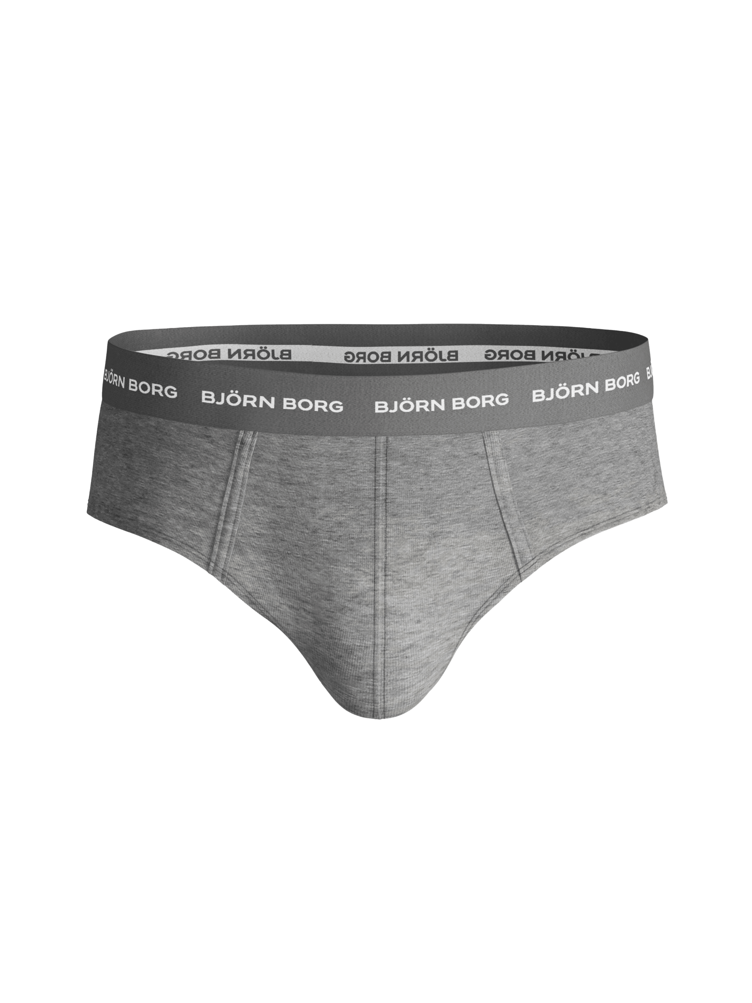Björn Borg Solid Essential Briefs 3-pack - Black / White / Grey