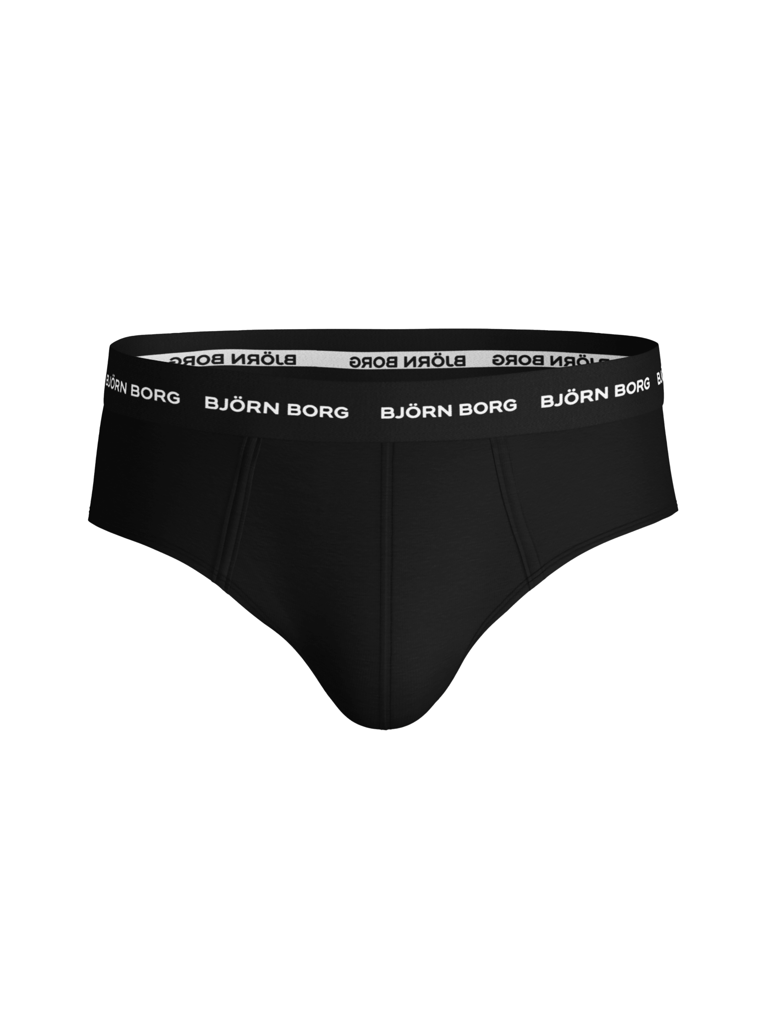 Björn Borg Solid Essential Briefs 3-pack - Black / White / Grey