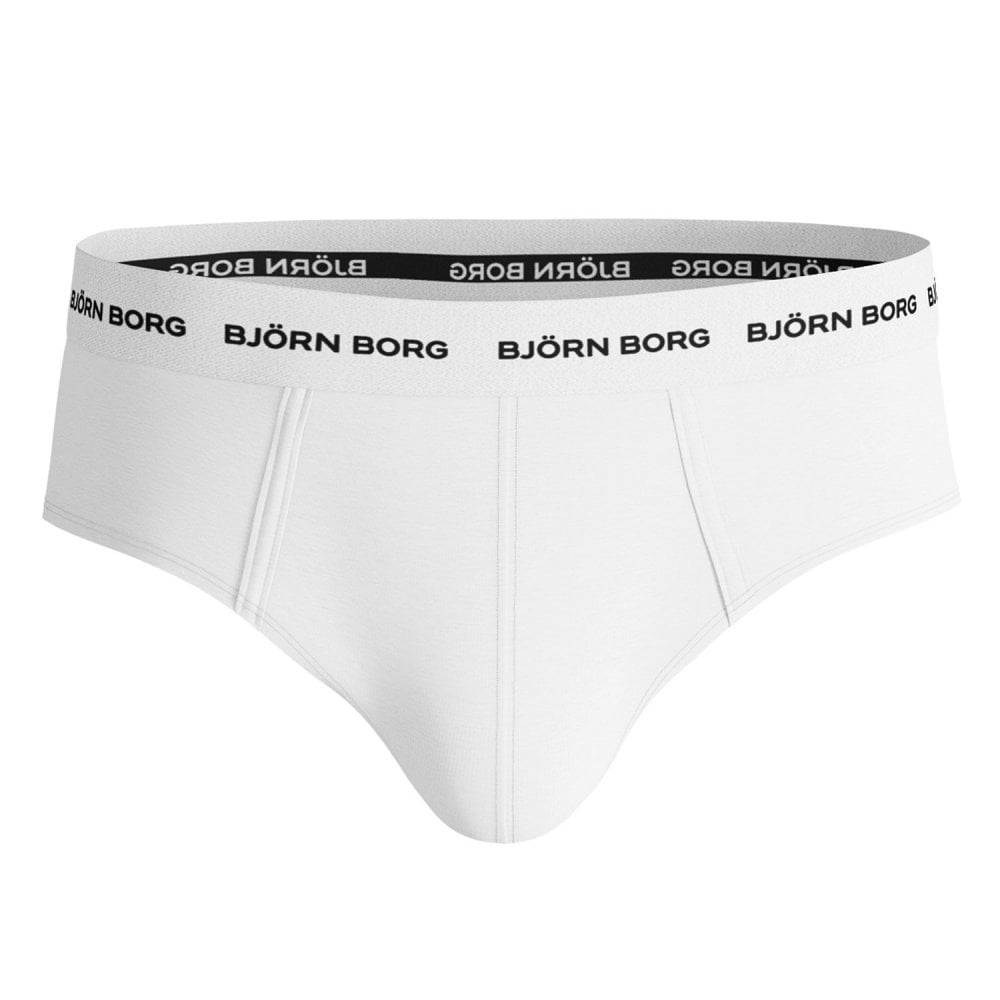 Björn Borg Solid Essential Briefs 3-pack - Black / White / Grey