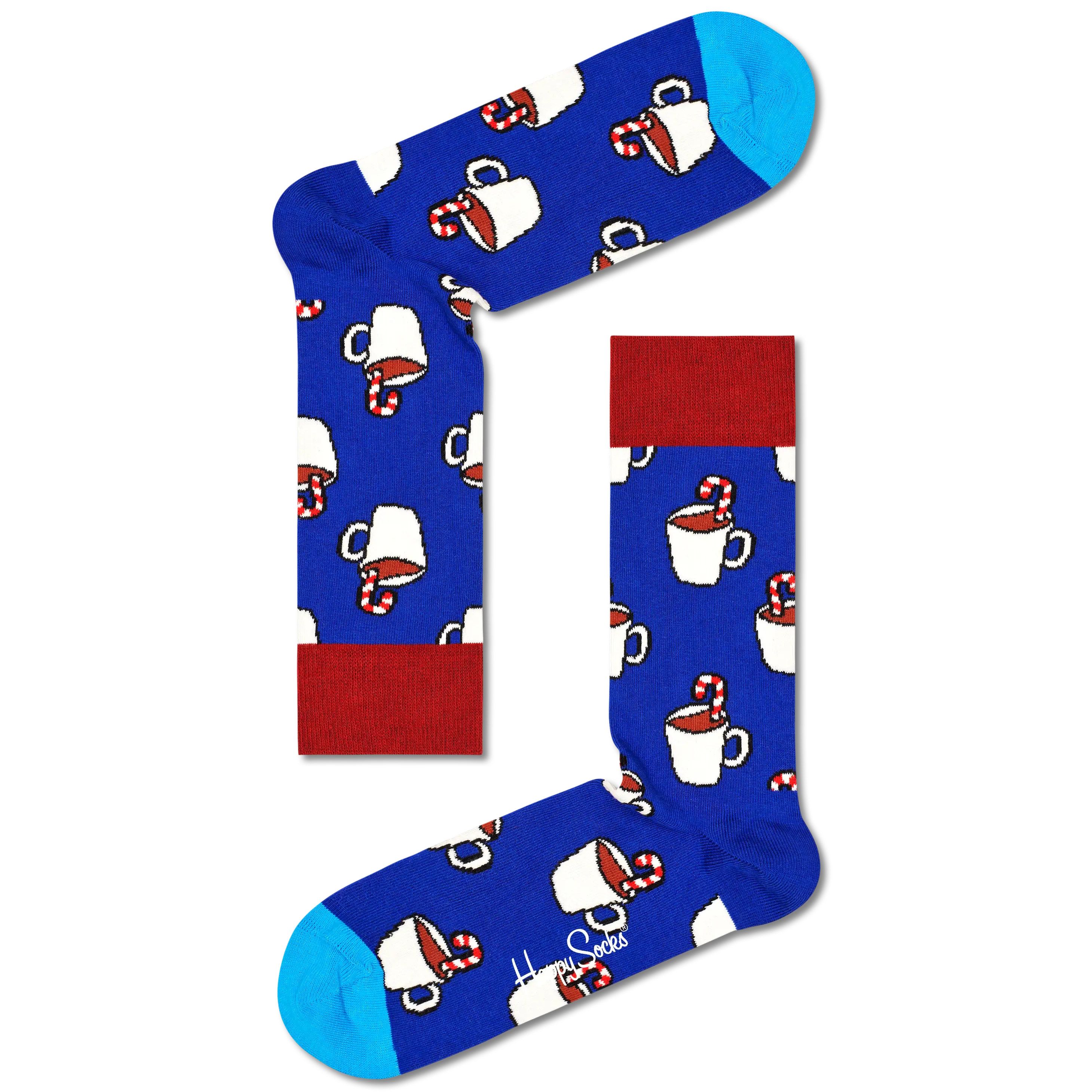 Happy Socks Candy Cane Cocoa Sock - Blue
