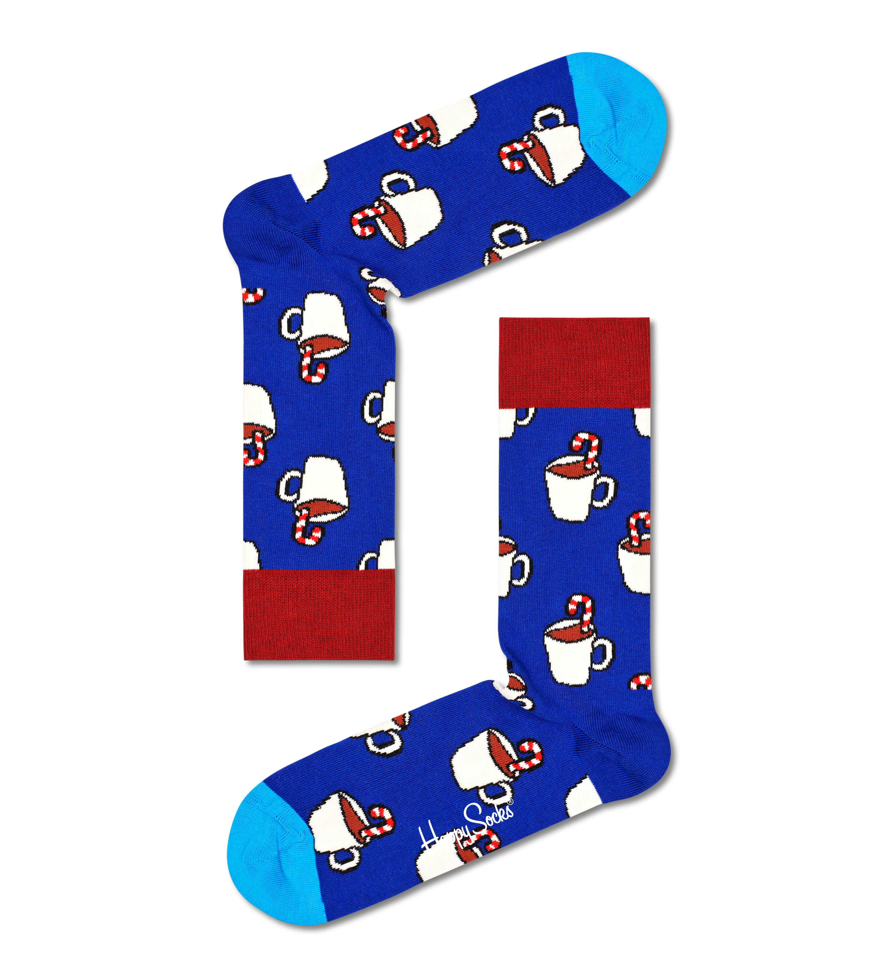 Happy Socks Candy Cane Cocoa Sock - Blue