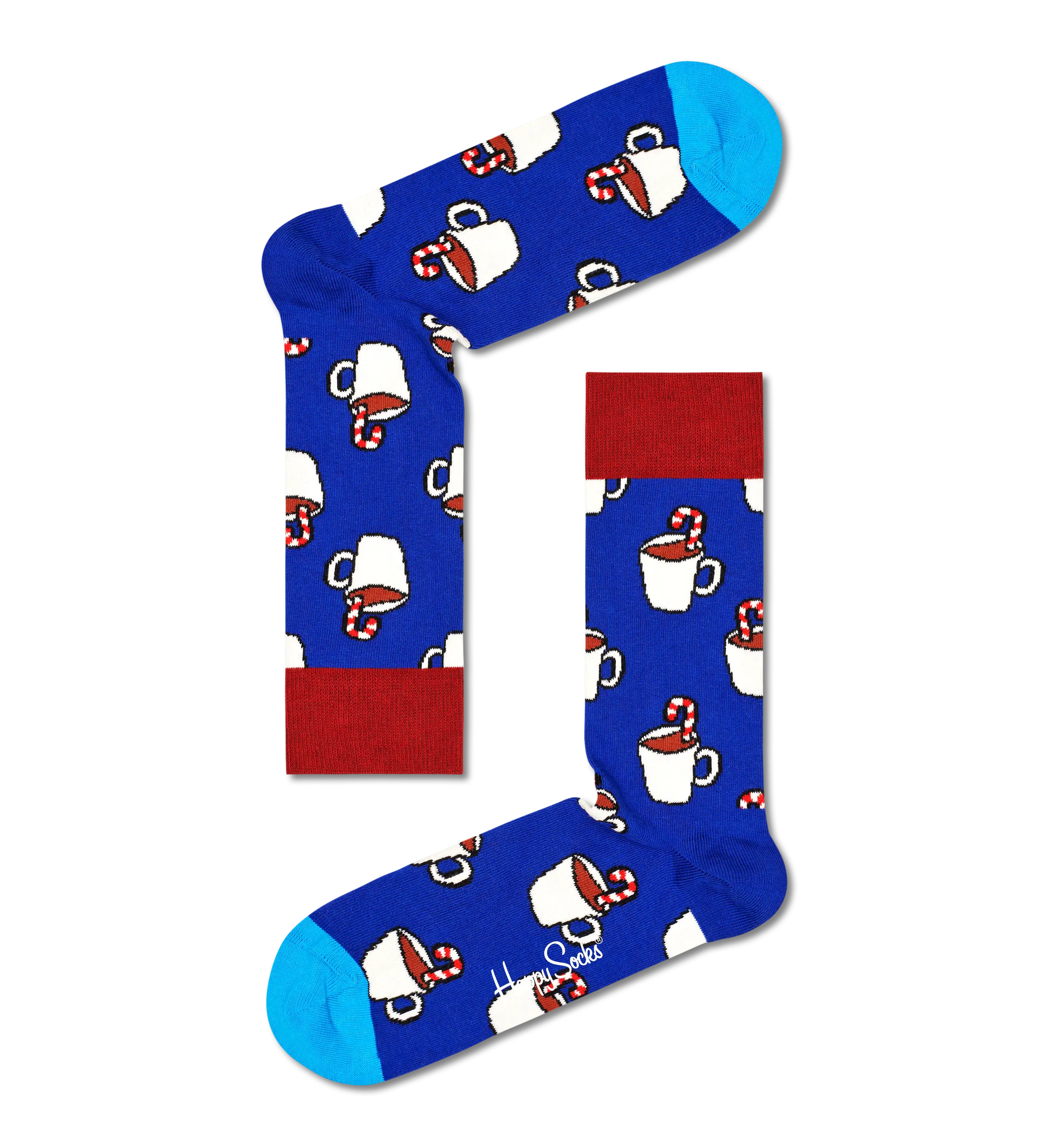 Happy Socks Candy Cane Cocoa Sock - Blue