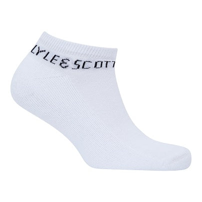 Lyle And Scott Vintage Mens Chester 3 Pack Trainer Socks-White