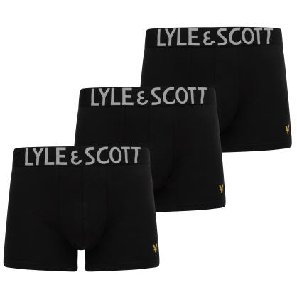Lyle & Scott 3 Pack Daniel Men's Trunks - Black