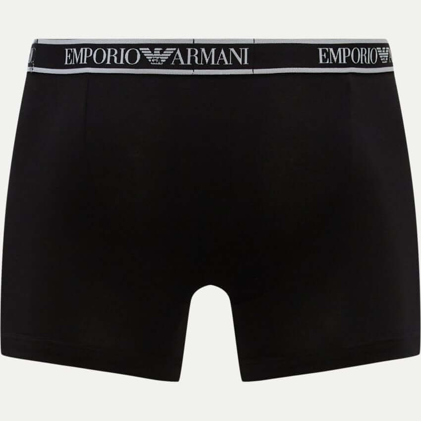 Emporio Armani 3 Pack Cotton Stretch Boxer Briefs - Black
