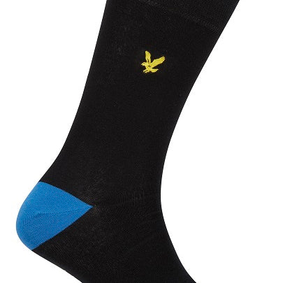 Lyle And Scott Mens Graham Five Pack Socks - Black/Blue