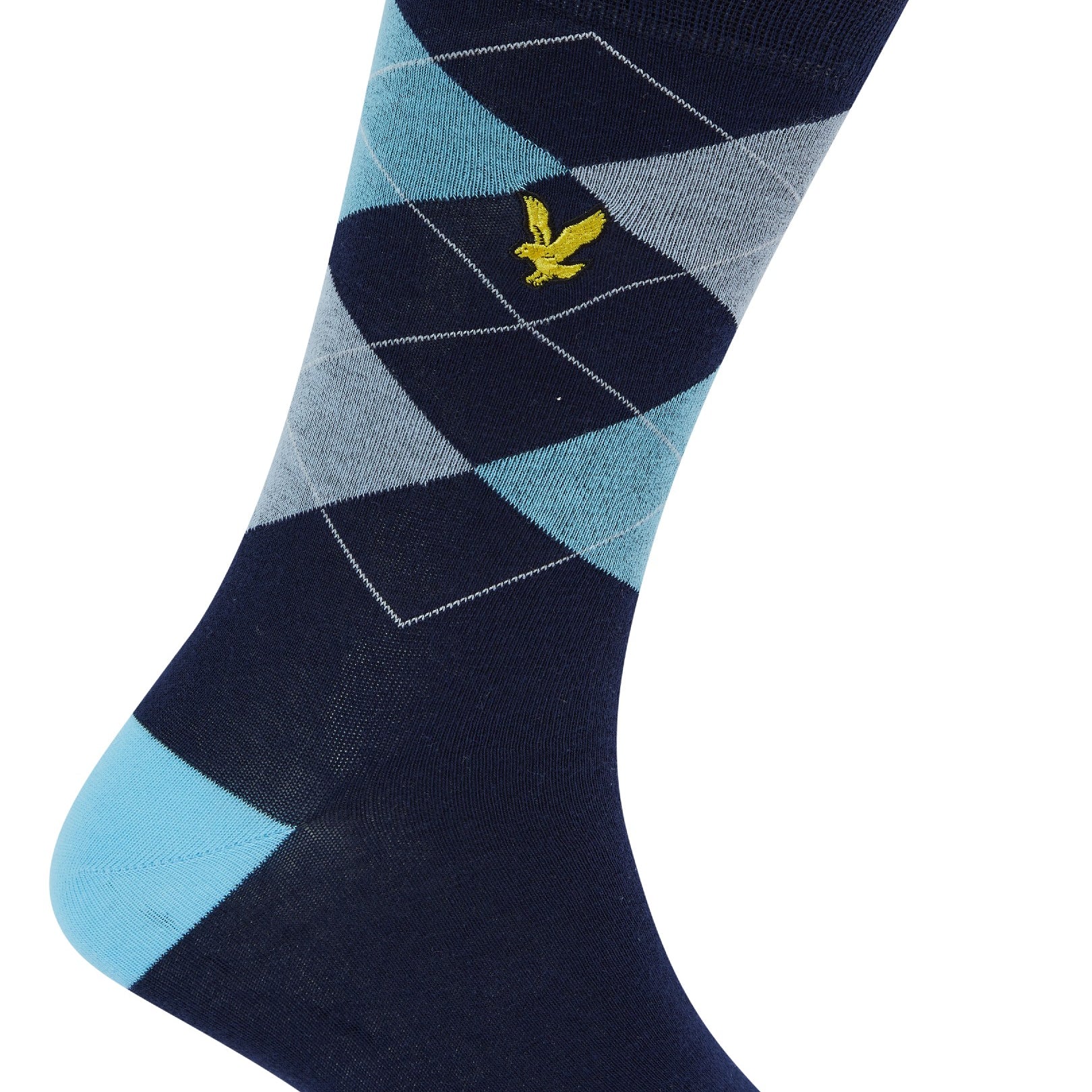 Lyle & Scott 5 Pack Mix Design Socks - Argyle/Chambray Blue/Stripe/Peacoat