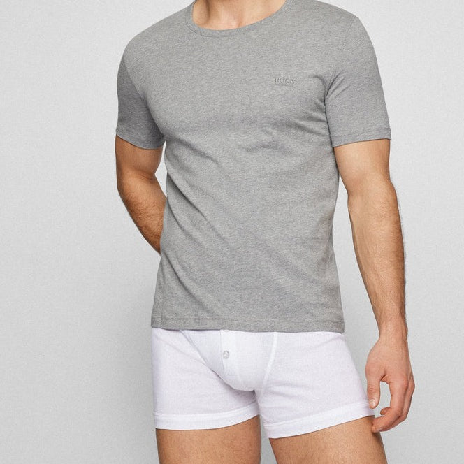 BOSS Cotton T-Shirts 3 Pack | Men’s Crew Neck Underwear Tees - White / Black / Grey
