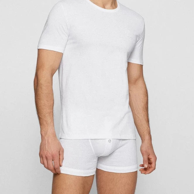 BOSS Cotton T-Shirts 3 Pack | Men’s Crew Neck Underwear Tees - White / Black / Grey