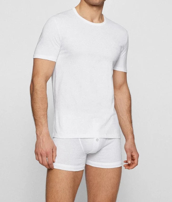 BOSS Cotton T-Shirts 3 Pack | Men’s Crew Neck Underwear Tees - White / Black / Grey
