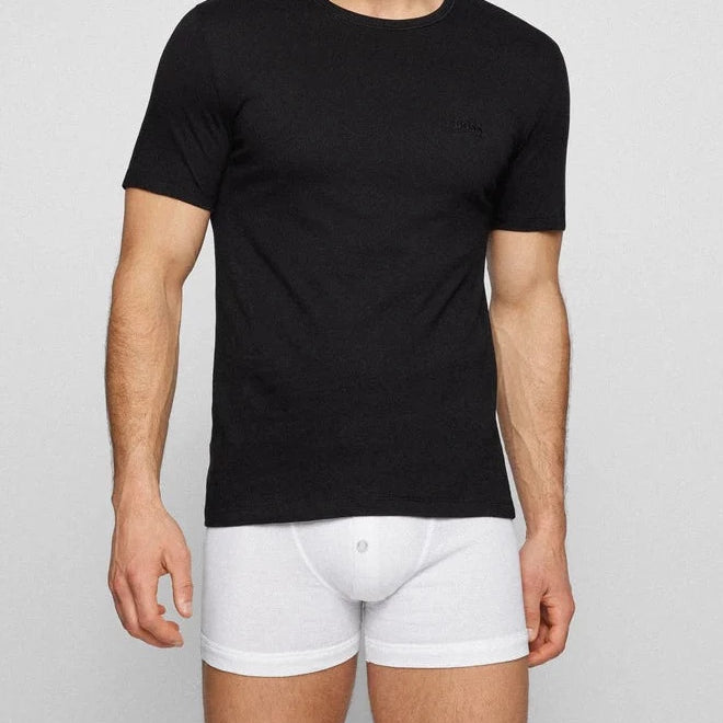 BOSS Cotton T-Shirts 3 Pack | Men’s Crew Neck Underwear Tees - White / Black / Grey