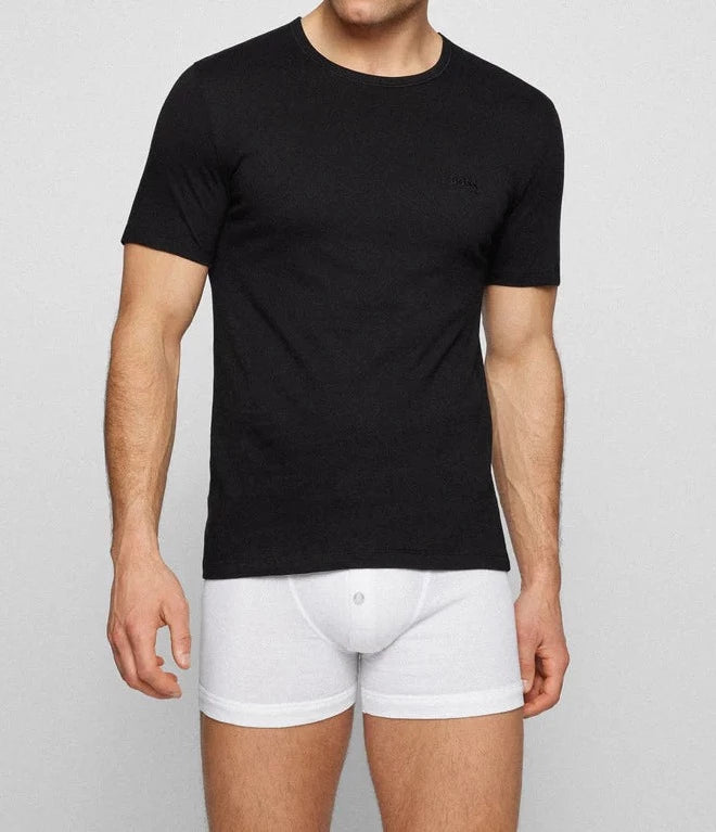 BOSS Cotton T-Shirts 3 Pack | Men’s Crew Neck Underwear Tees - White / Black / Grey