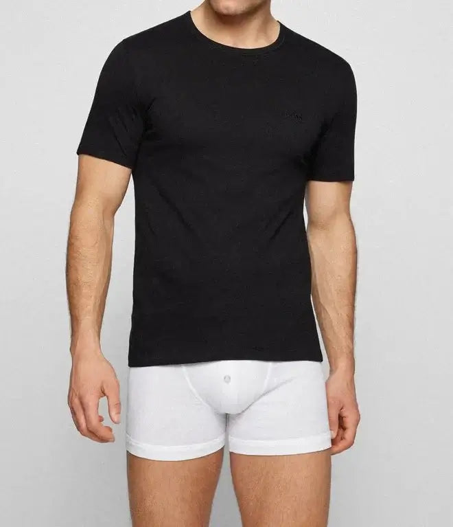 BOSS Cotton T-Shirts 3 Pack | Men’s Crew Neck Underwear Tees - White / Black / Grey
