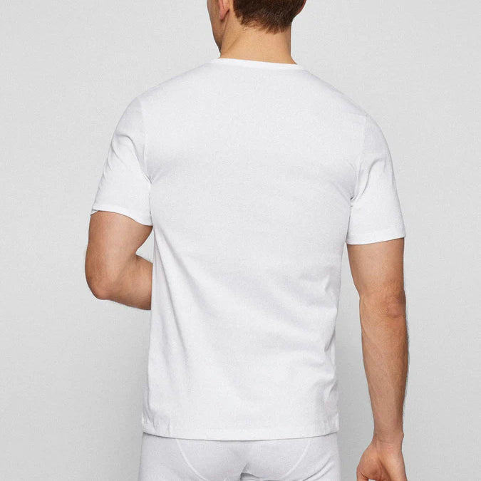 BOSS Cotton T-Shirts 3 Pack | Men’s Crew Neck Underwear Tees - White / Black / Grey