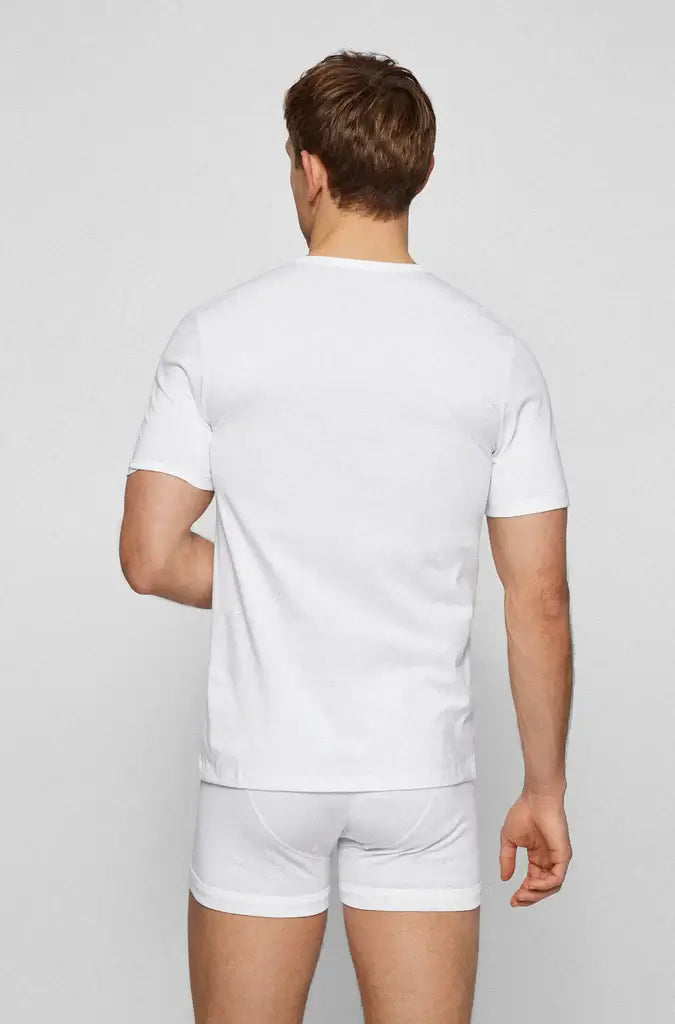 BOSS Cotton T-Shirts 3 Pack | Men’s Crew Neck Underwear Tees - White / Black / Grey