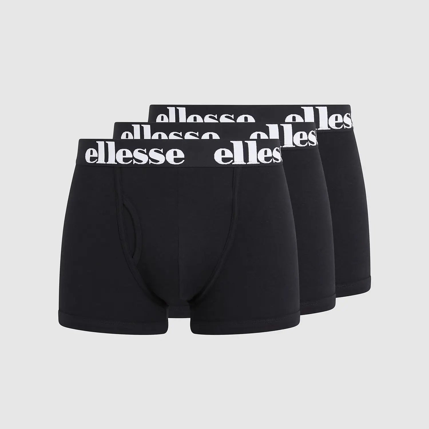 Ellesse Men's Hali 3 Pack Cotton Stretch Trunks - Black