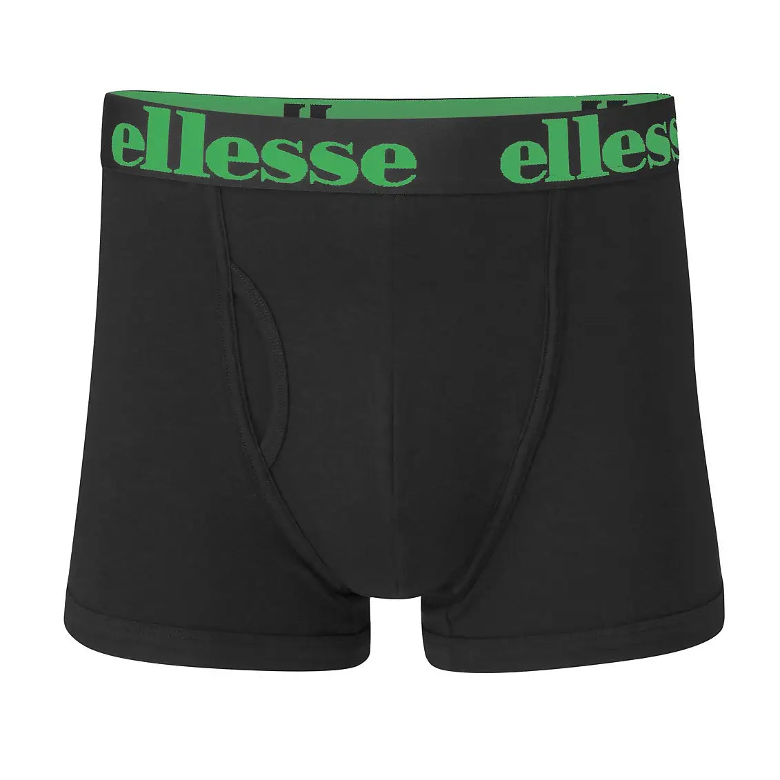 Ellesse Men's Hali 3 Pack Boxer Trunks Black with Coloured Logo