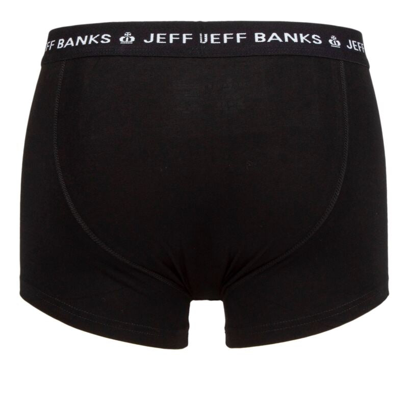 Jeff Banks 3 Pack Men’s Marlow Button Boxer Shorts – Black, Grey & White