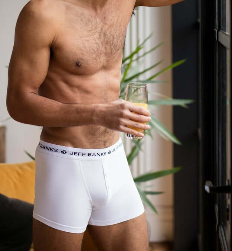Jeff Banks 3 Pack Men’s Marlow Button Boxer Shorts – Black, Grey & White
