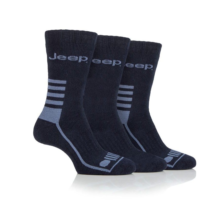 Jeep Mens Cotton Blend Boot Socks - 6-11 UK