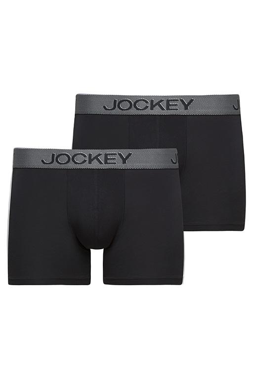 JOCKEY 3D Innovations 2 Pack Short Trunk - Black