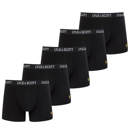 Lyle & Scott 5 Pack Miller Men's Trunks - Black
