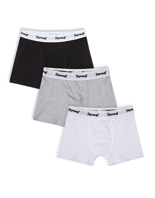 Money Clothing 3 Pack Logo Cotton Stretch Boxer Short - BGW