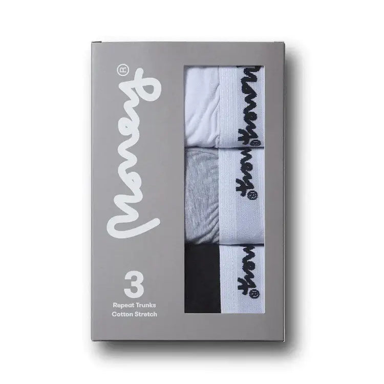 Money Clothing 3 Pack Logo Cotton Stretch Boxer Short - BGW