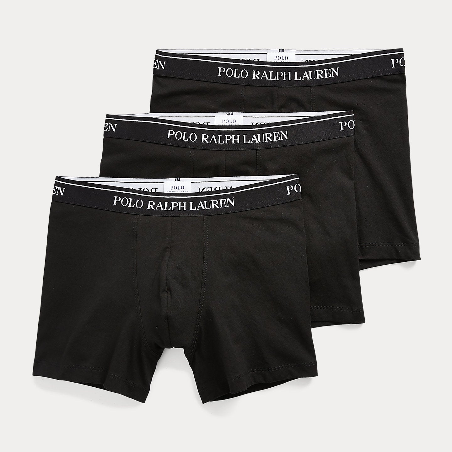 Polo Ralph Lauren Three-Pack Stretch Cotton Boxer Briefs - Black