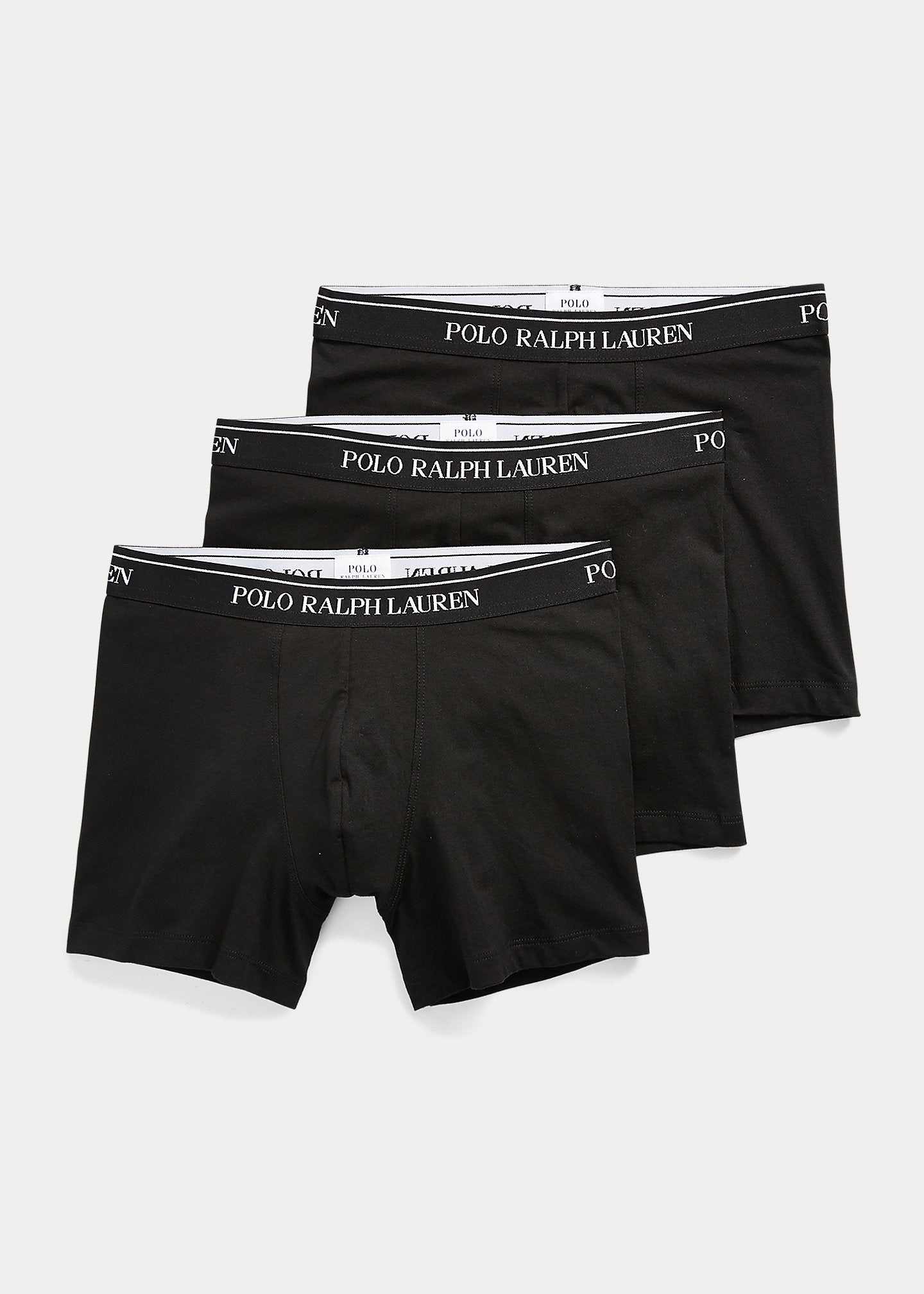 Polo Ralph Lauren Three-Pack Stretch Cotton Boxer Briefs - Black