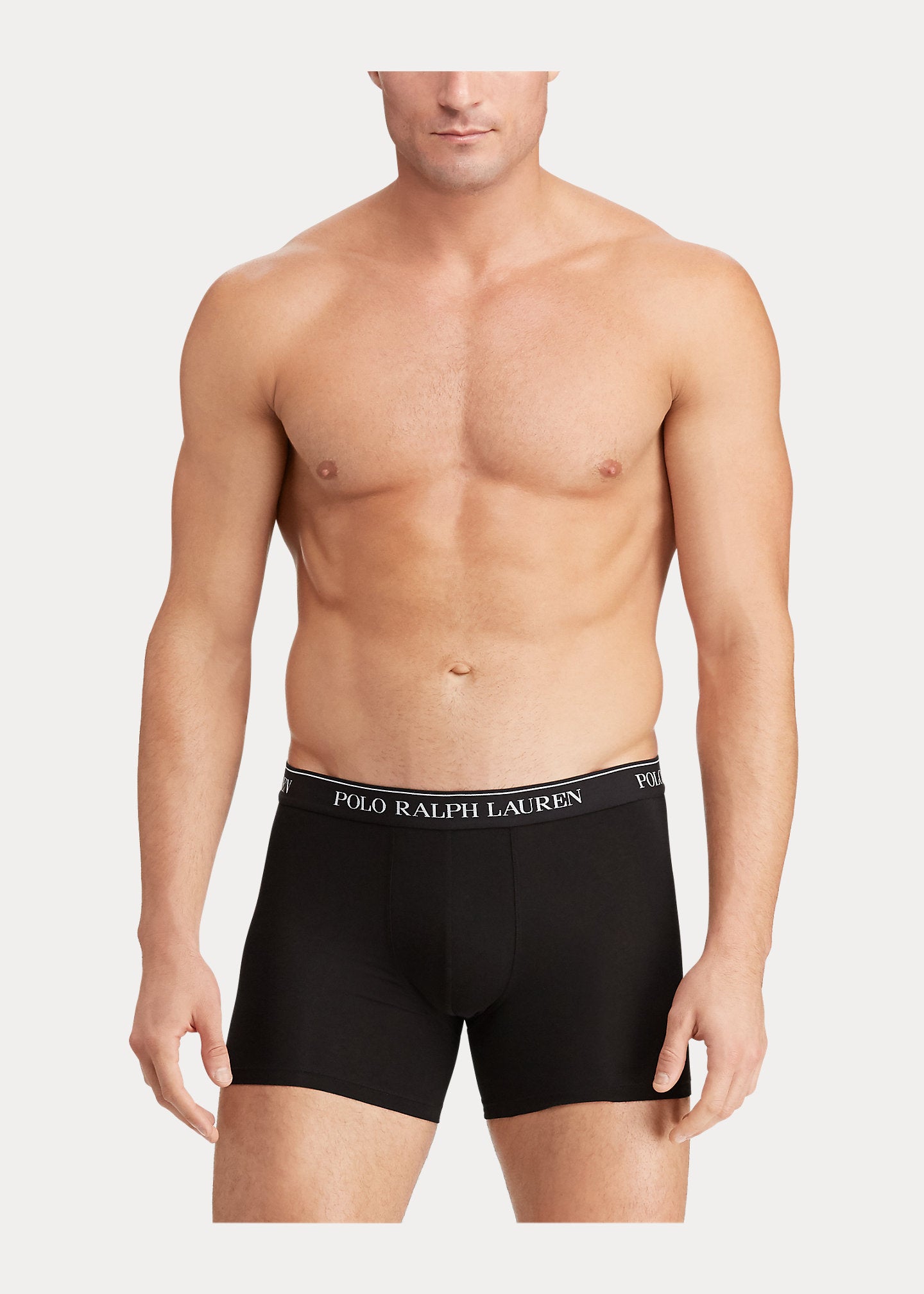 Polo Ralph Lauren Three-Pack Stretch Cotton Boxer Briefs - Black