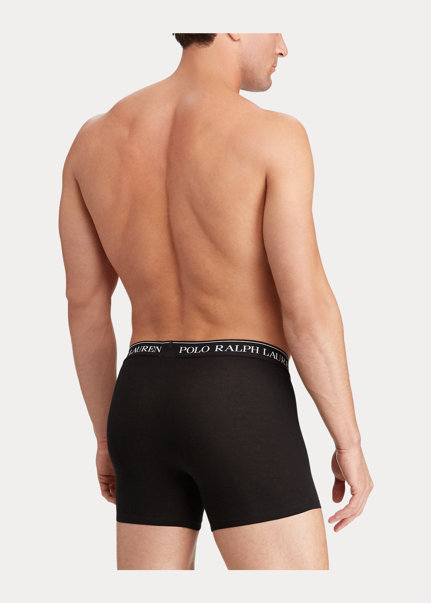 Polo Ralph Lauren Three-Pack Stretch Cotton Boxer Briefs - Black