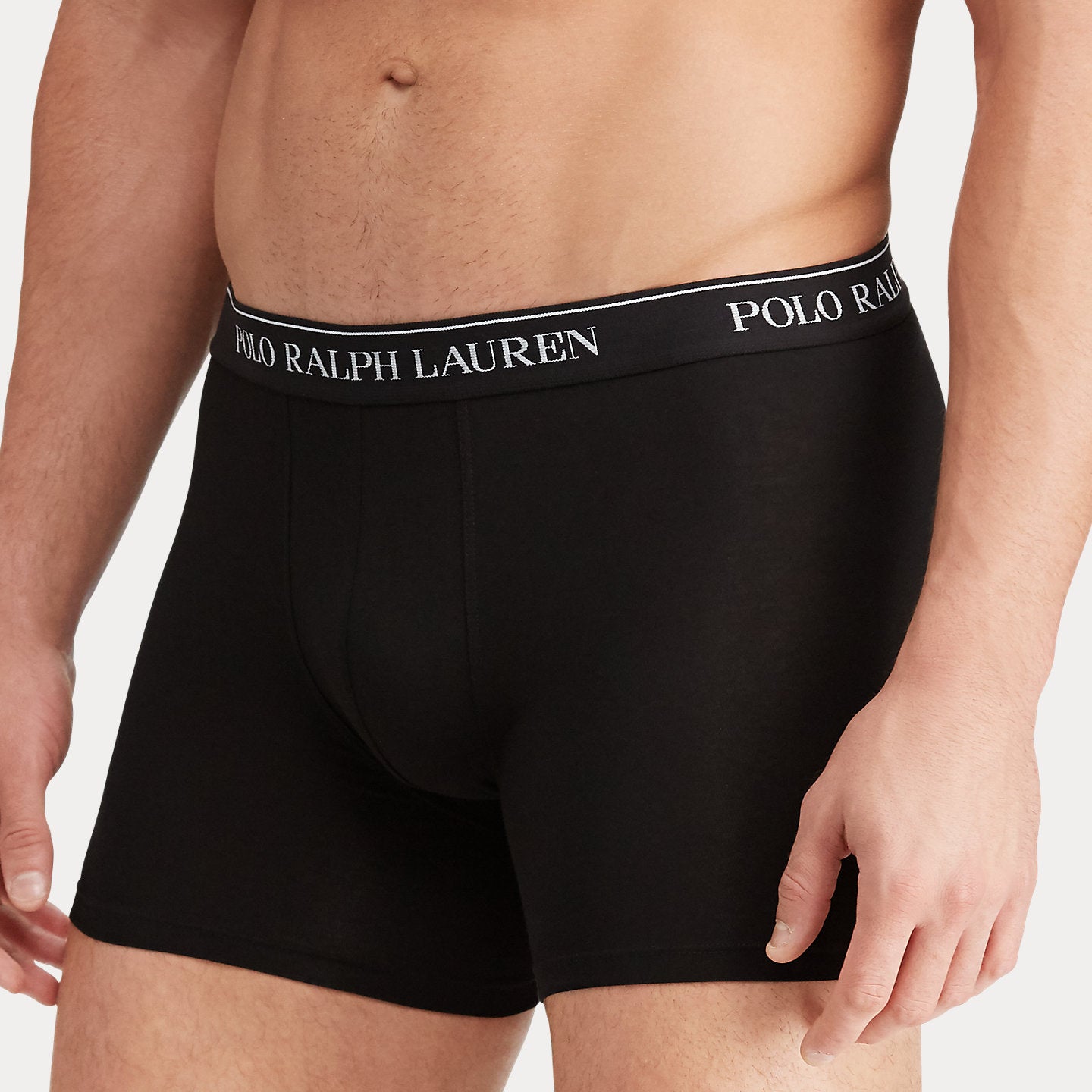 Polo Ralph Lauren Three-Pack Stretch Cotton Boxer Briefs - Black